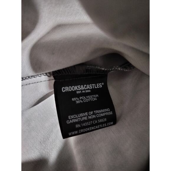 M1050) Crooks & Castles Camo Snake Skin Twill Military Zip Up Shacket Medium - Picture 11 of 12